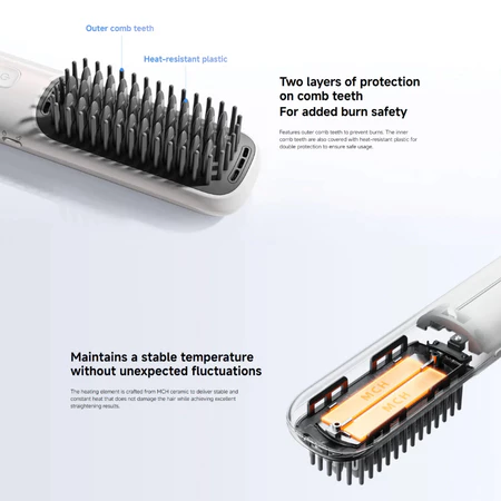 หวีไฟฟ้า Cordless Hair Straightener Brush 3