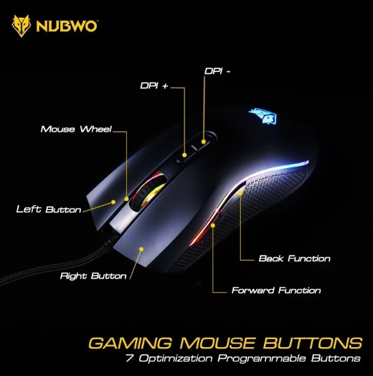เมาส์เกมส์มิ่ง รุ่น PLESIOS Mouse MACRO NM-89M 3
