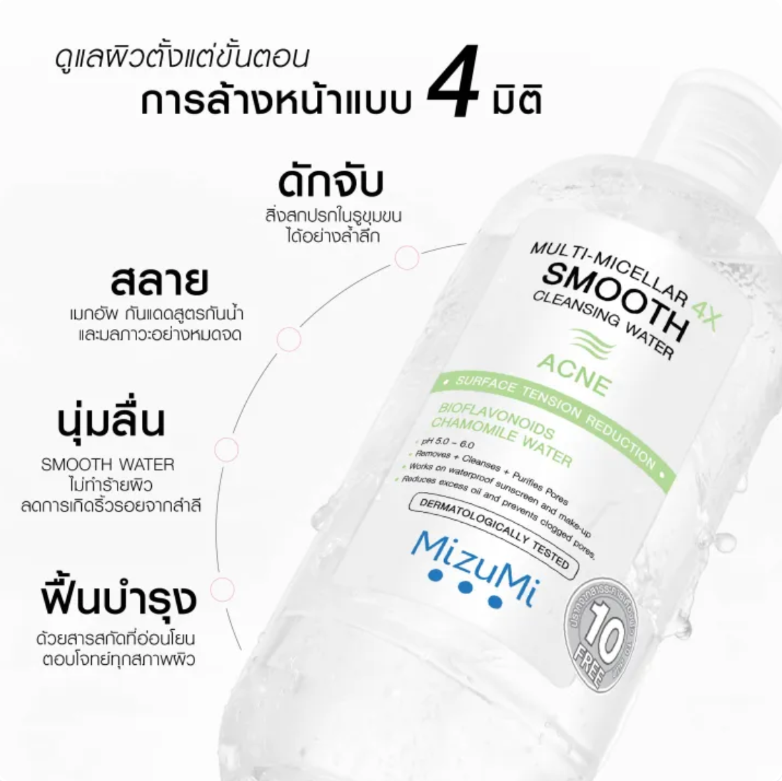 Multi-Micellar 4X Smooth Cleansing Water Acne 2