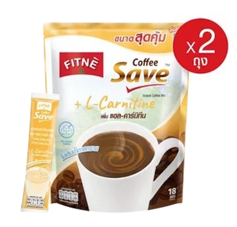 ฟิตเน่ คอฟฟี่ เซฟ กาแฟปรุงสำเร็จชนิดผง 3in1 สูตรผสมแอล-คาร์นิทีน 1