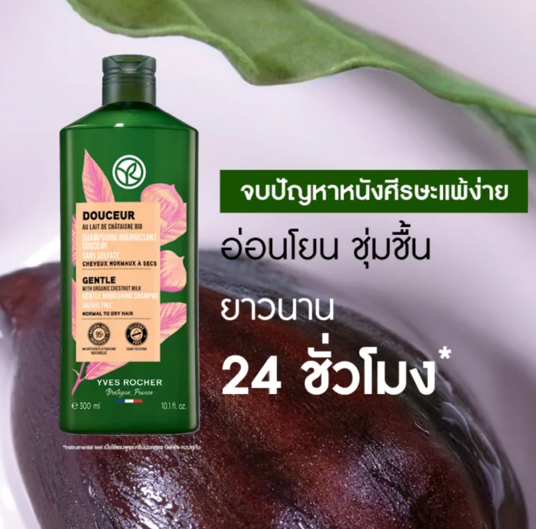 Gentle With Organic Chestnut Milk Gentle Nourishing Shampoo แชมพูสูตรอ่อนโยน 3