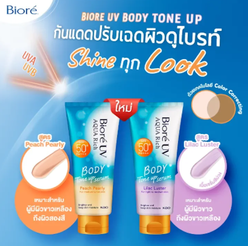 UV Aqua Rich Body Tone up Serum Lilac Luster SPF50+ PA+++ 3