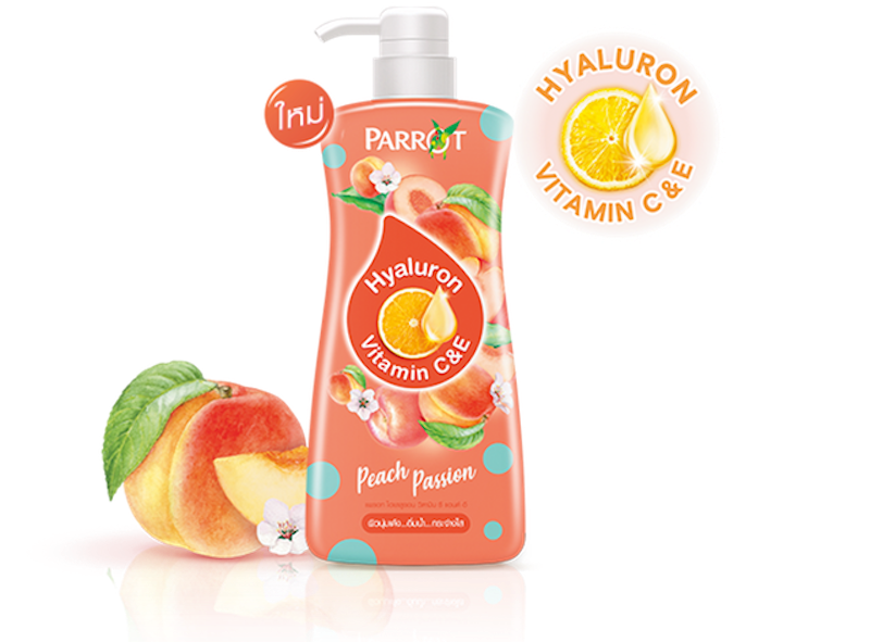 สบู่นกแก้ว Parrot Hyaluron Vitamin C&E - Peach Passion 1