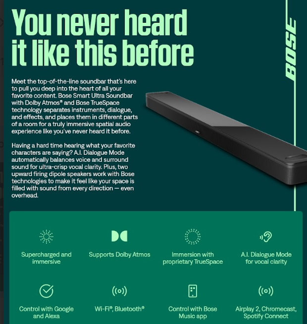 ลำโพง รุ่น Smart Ultra Soundbar 2