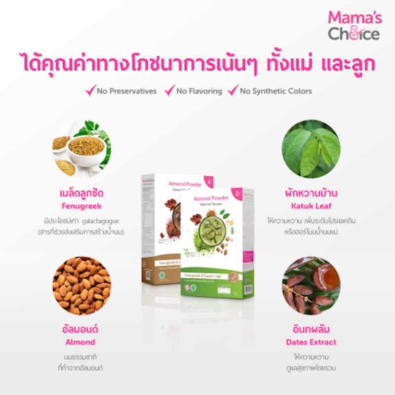 Almond Milk Powder นมอัลมอนด์ชนิดชงดื่ม สำหรับคุณแม่ให้นม 2