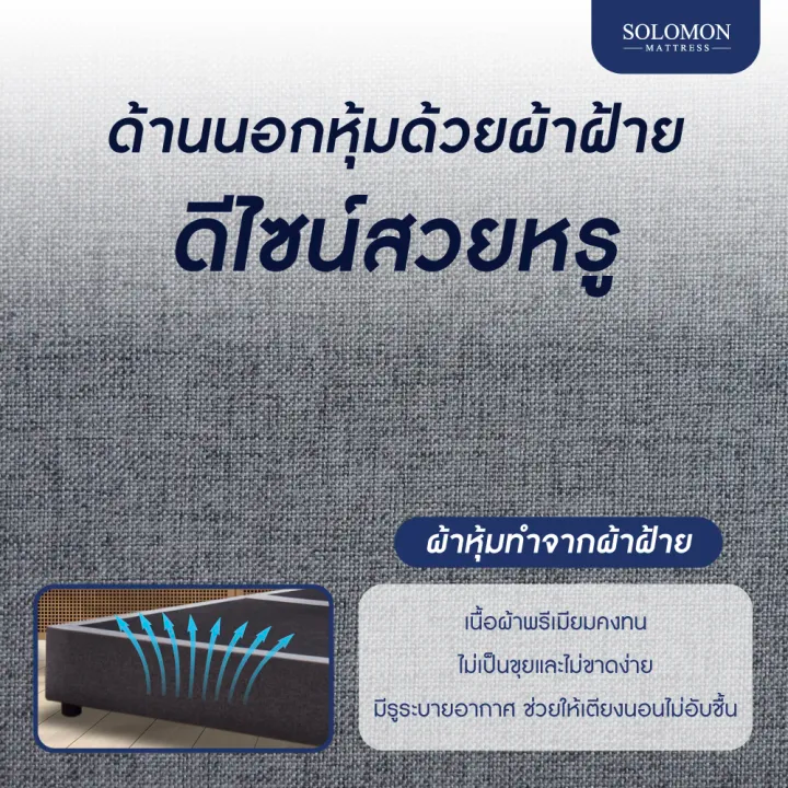 เตียงนอนผ้าฝ้ายพรีเมียม รุ่น Valor 3