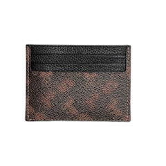 Card Case With Horse And Carriage Print สีน้ำตาล