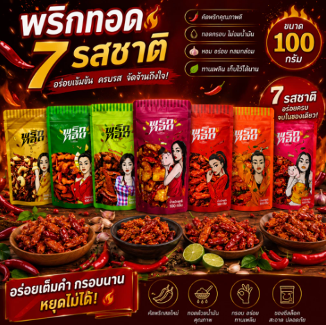 แม่อีพิม พริกทอด รสมะม่วงหิมพานต์ 3