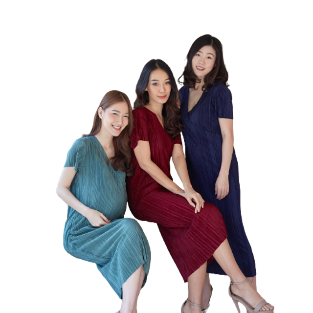 ชุดให้นม M10 Pleat dress 1