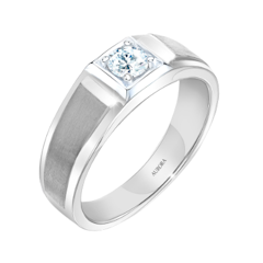 แหวนแต่งงานผู้ชาย LEVA Collection (White Gold)