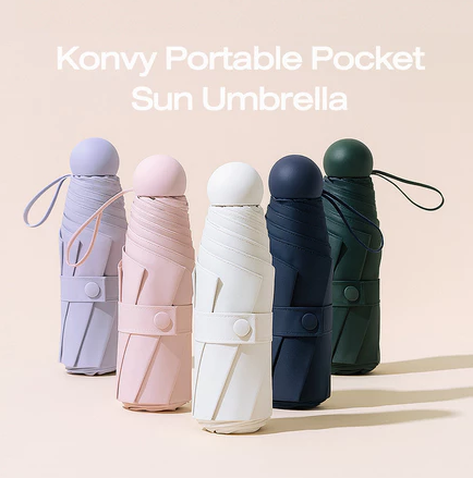 Portable Pocket Sun Umbrella คอนวี่ ร่มกันยูวี แบบออโต้พับ 3 ตอน 2