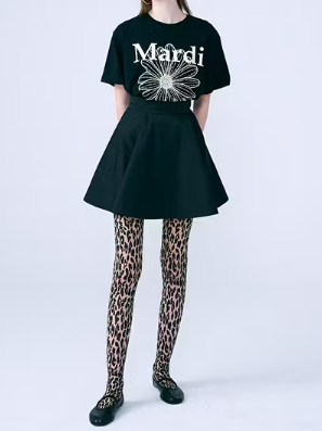 T-Shirt Flowermardi Black Cream 3