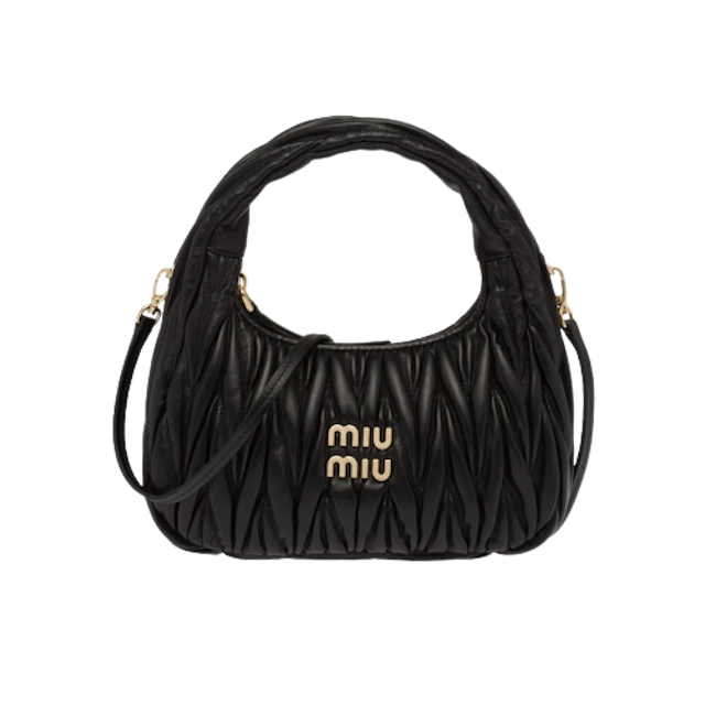 กระเป๋า รุ่น Miu Wander Matelassé Nappa Leather Mini Hobo Bag 5