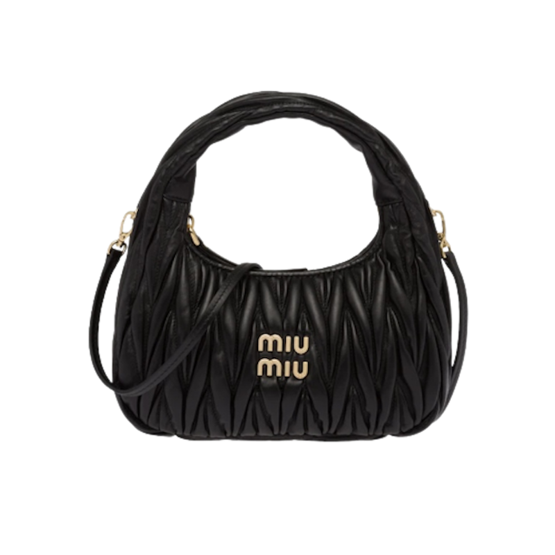 กระเป๋า รุ่น Miu Wander Matelassé Nappa Leather Mini Hobo Bag 5