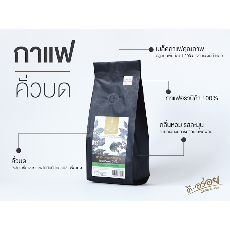กาแฟคั่วโครงการหลวง (บด) รสเข้มข้น 2