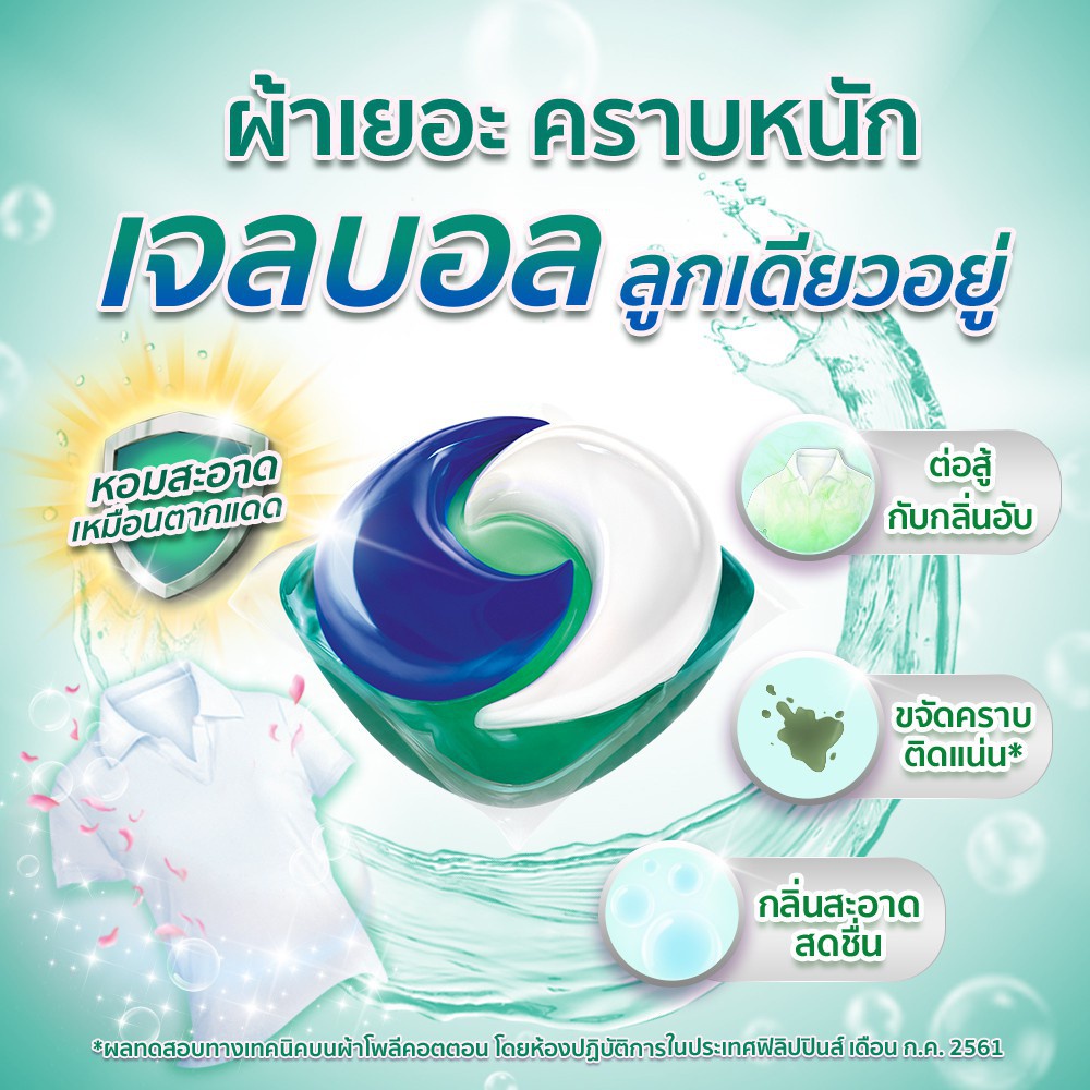 เจลบอลซักผ้า สูตรเข้มข้น Laundry Pods Gelball Pack 2