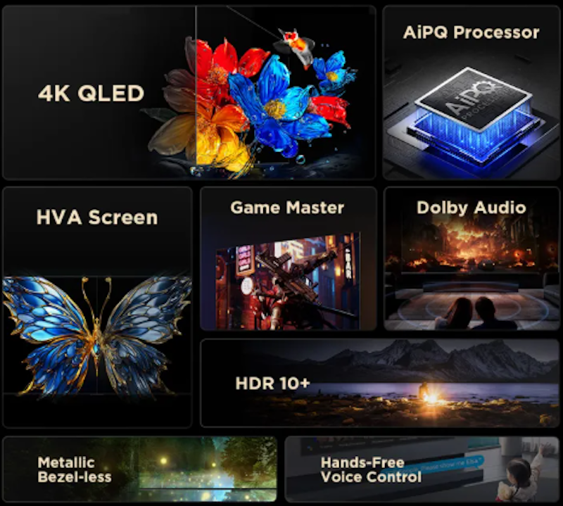ทีวี 43 นิ้ว 4K QLED Colorful Google TV 2