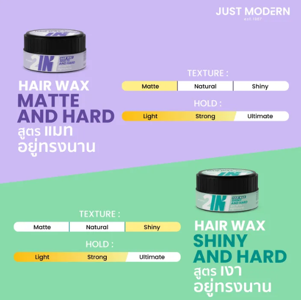 แว็กซ์เซตผม 2-in-1 Hair Wax Matte & Hard 3