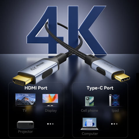 สายเคเบิลเชื่อมต่อ Type C ไป HDMI 3