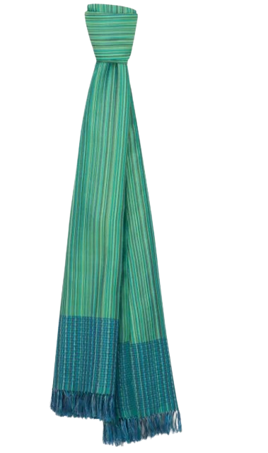 Light Beam Silk Wool Handwoven Scarf  1