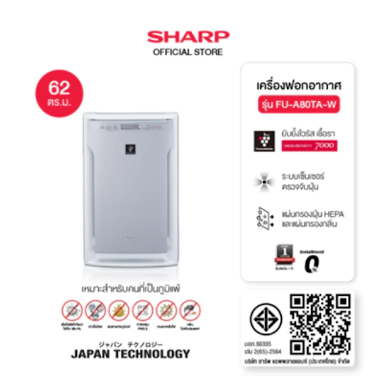 เครื่องฟอกอากาศ พลาสม่าคลัสเตอร์ 3