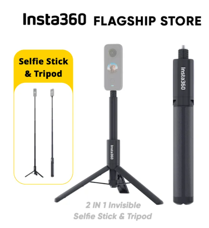 ไม้เซลฟี่ 2IN1 Invisible Selfie Stick + Tripod 3