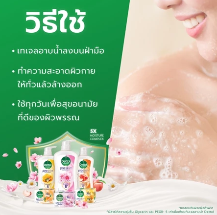 เจลอาบน้ำ Shower Gel Proskin Shower Cream Glowing Sakura 4