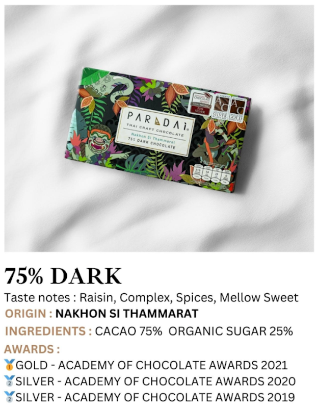 ช็อคโกแลตบาร์ ดาร์ก 75% 2