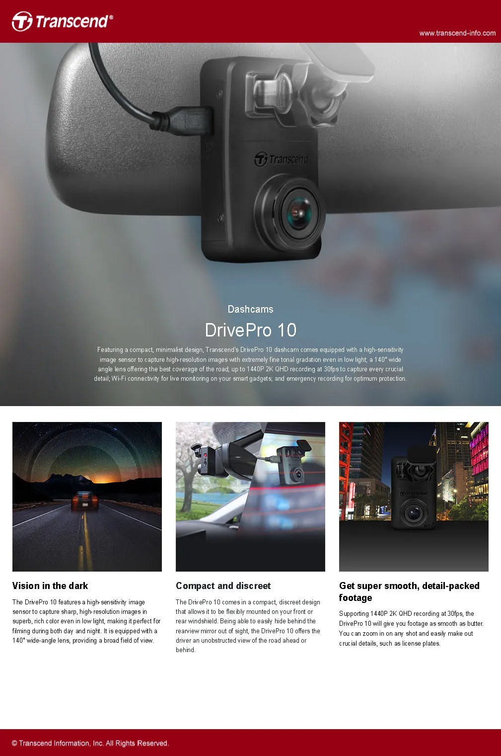 กล้องติดรถยนต์ DrivePro 10 2