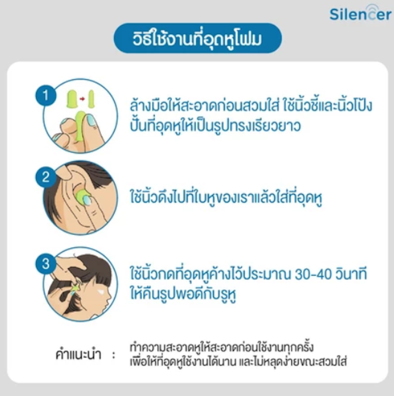 ที่อุดหู เนื้อโฟม 3