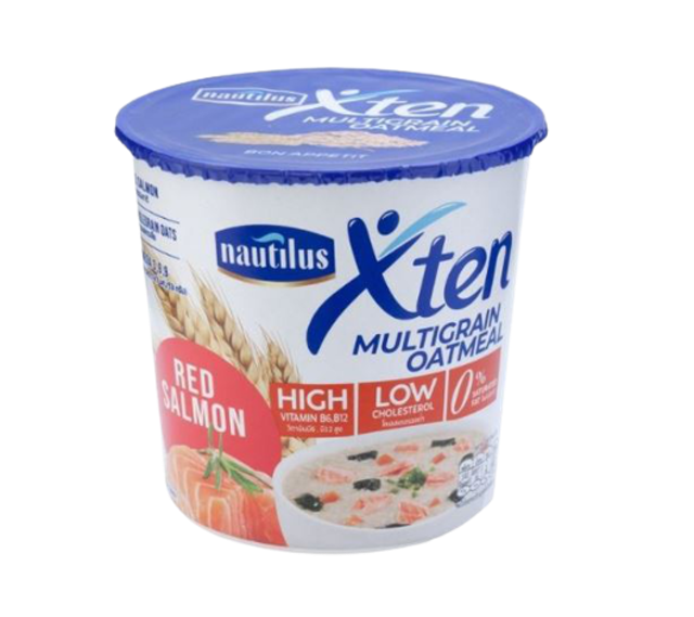 เมนูอาหารเย็นลดความอ้วน Multigrain Oatmeal Red Salmon 1