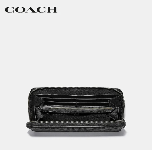 Accordion Wallet In Signature Leather สีดำ 3