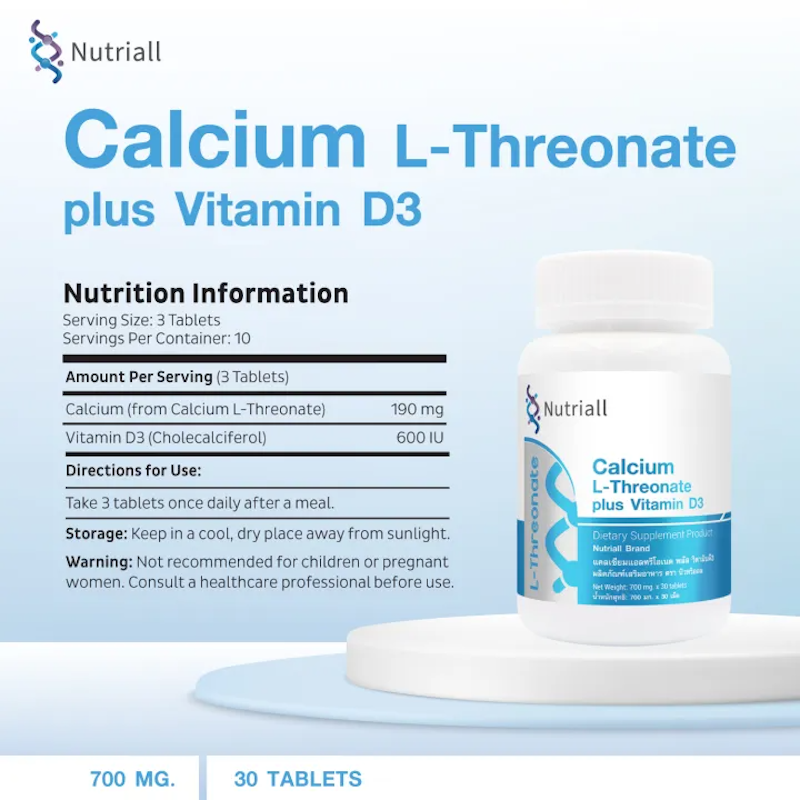 Calcium L - Threonate Plus Vitamin D3 2