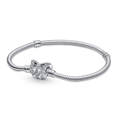 Moments Butterfly Clasp Snake Chain Bracelet