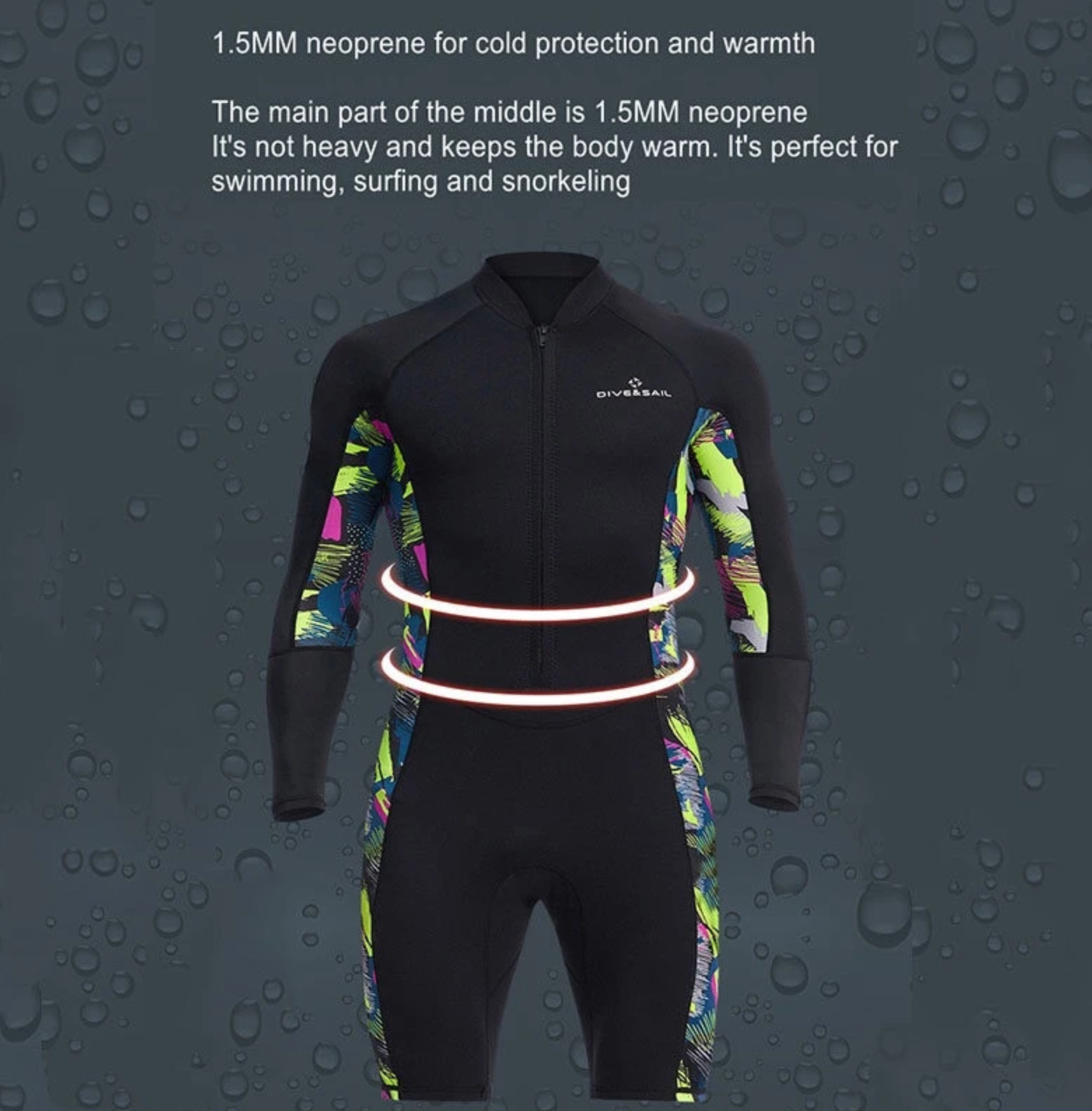 Neoprene SCR Men Wetsuit One Piece 3
