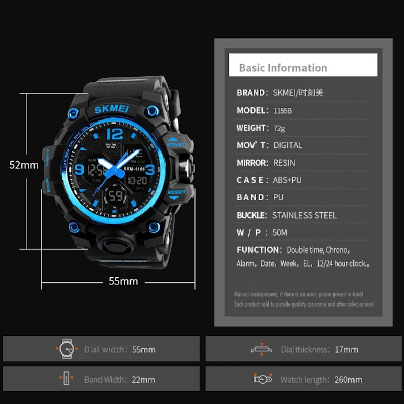 นาฬิกาข้อมือ รุ่น 1155B 2