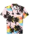 American Eagle ชุดไปทะเลผู้ชาย เสื้อเชิ้ตผู้ชาย รุ่น Tropical Print Short Sleeve Button-up Shirt 1