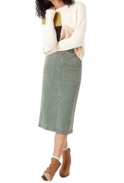 กระโปรงยีนส์ รุ่น Denim Midi Skirt T538010U 2