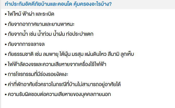 ประกันภัยสำหรับบ้านอยู่อาศัย “เมืองไทย อยู่ดีมีสุข” 3