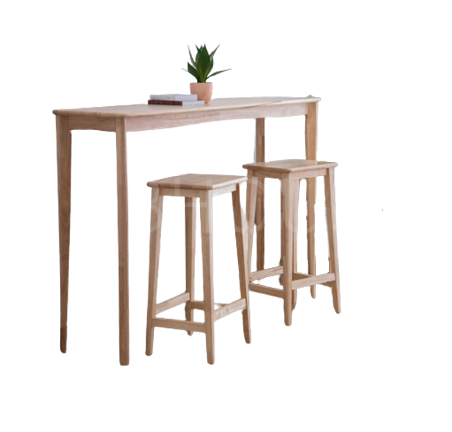 โต๊ะคาเฟ่ มินิมอล โต๊ะบาร์ไม้ยางพารา 1