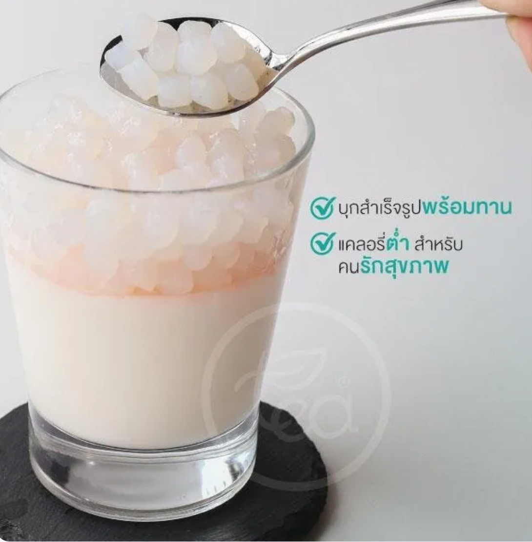บุกไข่มุกในน้ำเชื่อม ไข่มุกขาว 3
