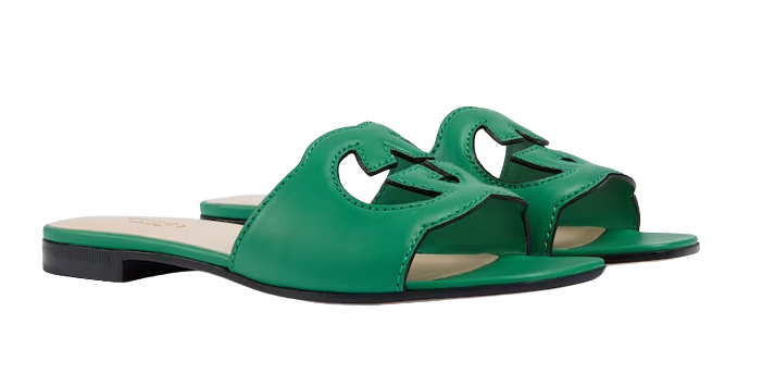 Interlocking G Cut Out Slide Sandal  4