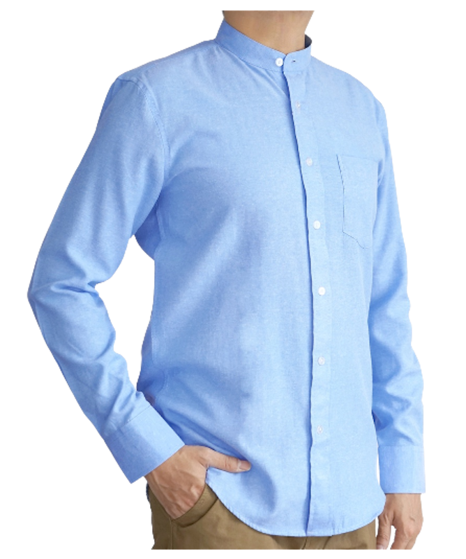 เสื้อเชิ้ต Slim Fit รุ่น Mandarin Oxford Slimfit Long-Sleeve Shirt 3