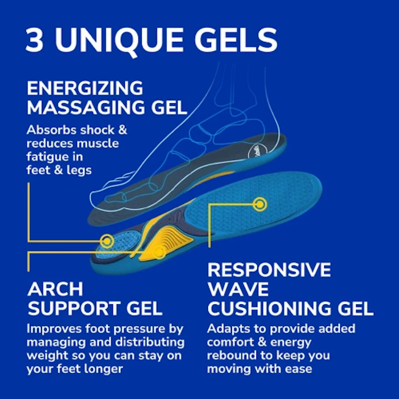 Comfort & Energy Energizing Comfort Everyday Insoles with Massaging Gel 3