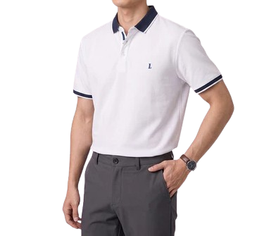 เสื้อโปโลแขนสั้น Pique polo banded collar   1