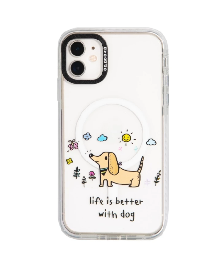 เคสสำหรับ iPhone รุ่น Life Is Better With Dog 1