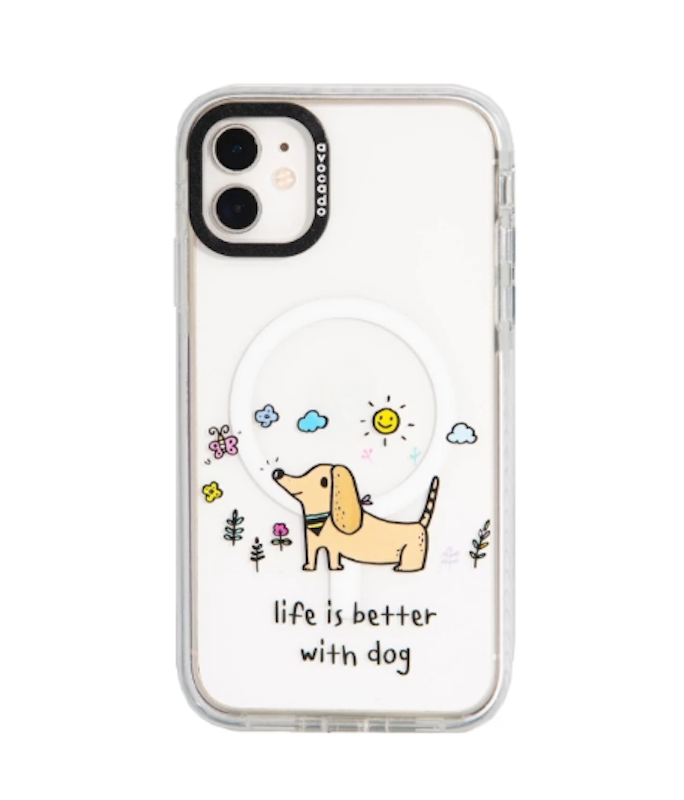 เคสสำหรับ iPhone รุ่น Life Is Better With Dog 1