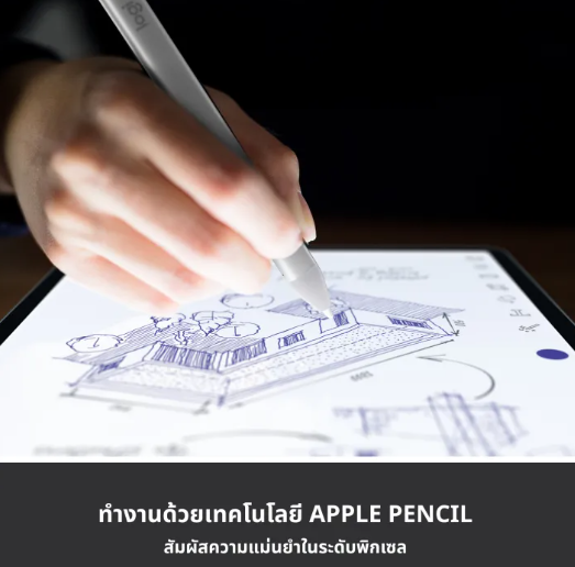 ปากกา iPad Crayon Apple Pencil Silver 2