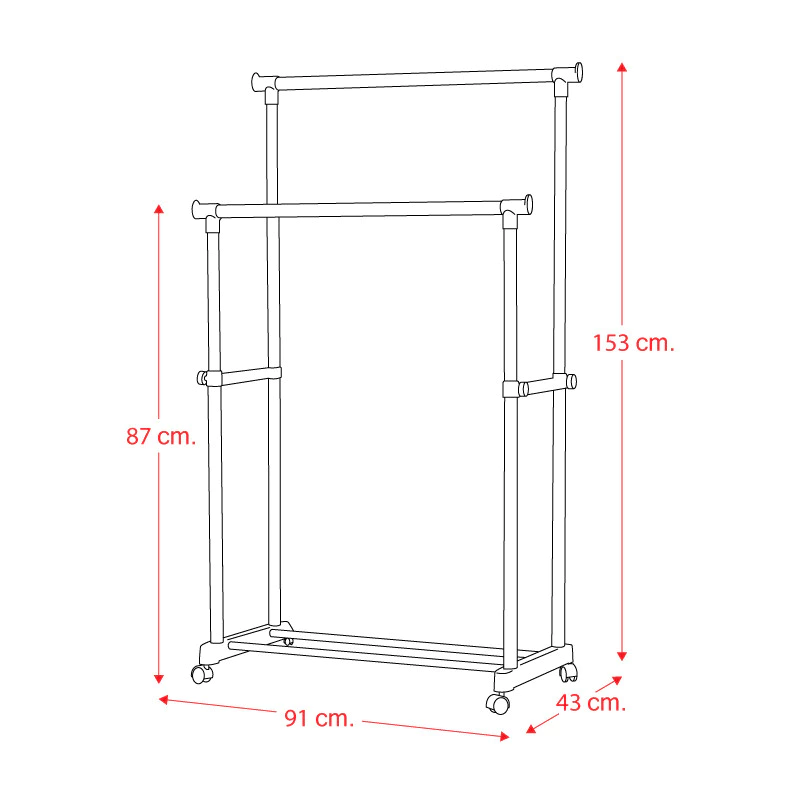 ราวแขวนตั้งพื้นบาร์คู่ รุ่น LT-0320 5