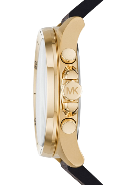 นาฬิกา Michael Kors สำหรับผู้ชาย รุ่น Oversized Brecken Logo and Gold-Tone Watch 2
